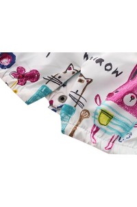 SKCC004 design printed zipper coat for girls children's wear hooded coat children's wear specialty store detail view-10